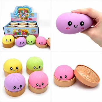 RAGE - Squishy Gőzgomb&oacute;c Dumplings NAGY (M&eacute;rete: 8.5 x 8.5 x 4.8 cm) - Vir&aacute;lis 2026 Fidget Toy (12 db)