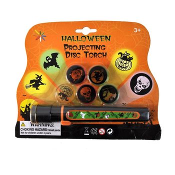 Halloween projektor zsebl&aacute;mpa k&aacute;rty&aacute;n (6 db felt&eacute;ttel)