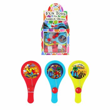 Szuperhősös Paddle Bat Játék - Display (96 db)
