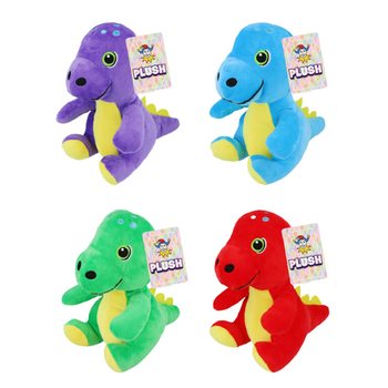 Plüss dinoszaurusz - 19 cm magas - vegyes színek (12 db)