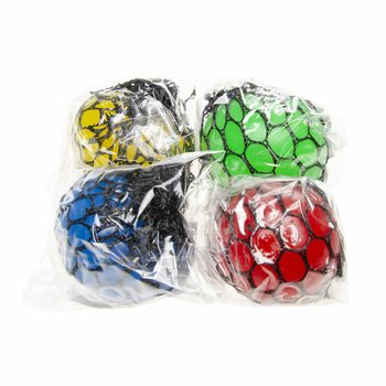 SQUISHY LABDA - &Aacute;tm&eacute;rő: 5 CM - &Eacute;L&Eacute;NK SZ&Iacute;NEK MIXBEN, DISPLAY-BEN (24 db)