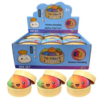 RAGE - RAINBOW Squishy Bun Dumplings NAGY (8.5 x 8.5 x 4.8 Cm) - Viral 2026 Fidget Játék (12db)