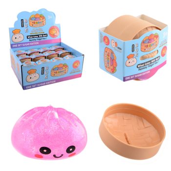 RAGE - Squishy SUGAR EDITION Gomb&oacute;c Dumplings KICSI (5.3 x 5.3 x 4.1 Cm) Viral 2026 Fidget Toy (24 db)