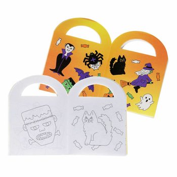 Kism&eacute;retű halloweeni kifestők&ouml;nyvek matric&aacute;kkal (48 db)