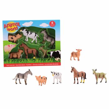 ANIMAL WORLD - FARM &Aacute;LLATOK J&Aacute;T&Eacute;KK&Eacute;SZLET 6 DARAB J&Aacute;T&Eacute;KFIGUR&Aacute;VAL (1 db)
