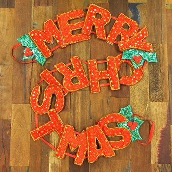 LUXUS MERRY CHRISTMAS GIRLAND (6 db)