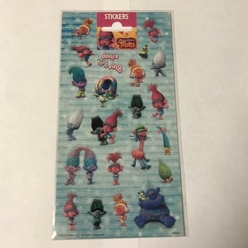 Matrica ív: TROLLS, 20 x 10 cm (10 db)