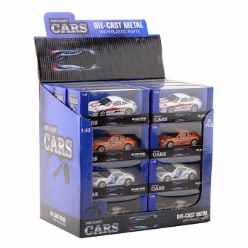 DIE CAST SZUPER SPORTAUT&Oacute;K, 1:43 M&Eacute;RETAR&Aacute;NYBAN, DISPLAYBEN (24 db)