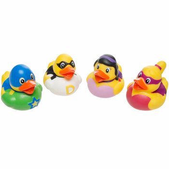 Szuperhős F&uuml;rdőkacsa Mix - 5x5 cm (4 db)