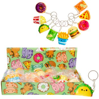 SQUISHY FASTFOOD KULCSTART&Oacute;K DISPLAY-BEN (24 db)