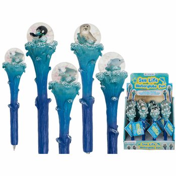 Sea Life tengeri állatos golyóstoll csillámmal (12 db-os display)