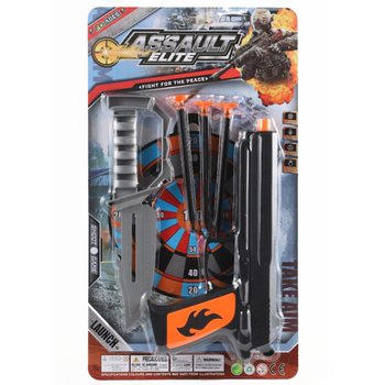 ASSAULT ELITE - J&aacute;t&eacute;kpisztoly Tapad&oacute;korongos Nyilakkal &eacute;s K&eacute;ssel (6 db)