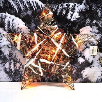 NAGY VILÁGÍTÓ KARÁCSONYI CSILLAG DEKORÁCIÓ 45 CM (2 db)