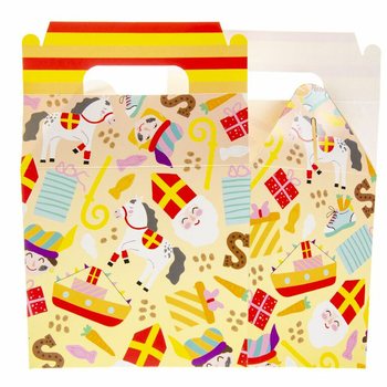 SINTERKLAAS MEN&Uuml;BOX / AJ&Aacute;ND&Eacute;KDOBOZ 14x10x17 cm (12 db)
