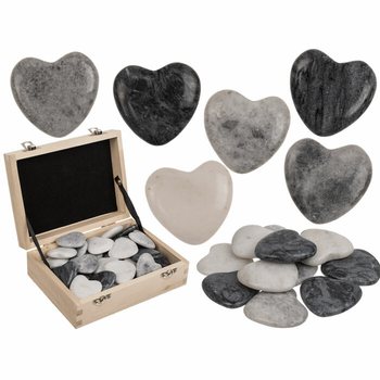 SZÍV ALAKÚ TERMÉSZETES KÖVEK - WORRY STONES (36 db)