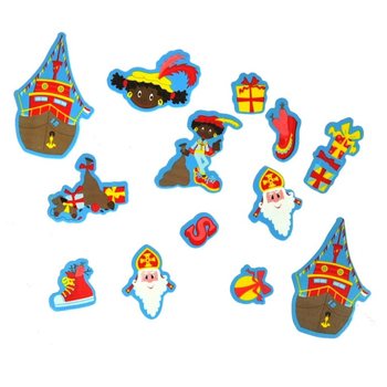 60 db Sinterklaas &eacute;s Piet habszivacs matrica (3 szett)