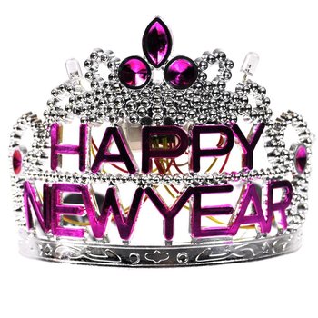 HAPPY NEW YEAR korona világítással (10 db)