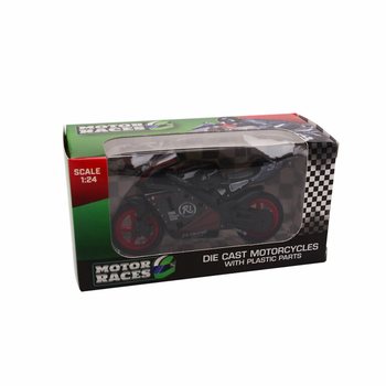 DIE CAST SUPER SPORT MOTOR, 1:24 M&Eacute;RETAR&Aacute;NY&Uacute; DISPLAY-BEN (24 db)