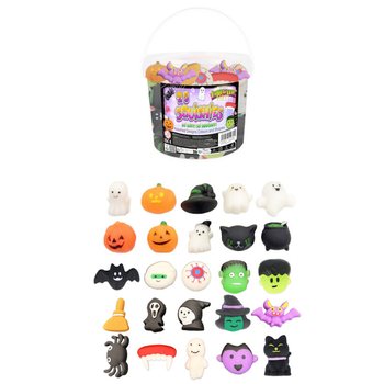 HALLOWEEN SQUISHY FIGUR&Aacute;K VEGYESEN V&Ouml;D&Ouml;RBEN (25 db)