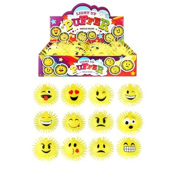 Világító Smili Puffer Labdák Display-ben (12 db)