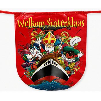 SINTERKLAAS - &bdquo;WELKOM SINTERKLAAS&rdquo; Z&Aacute;SZL&Oacute;F&Uuml;Z&Eacute;R - HOSSZ: 10 m&eacute;ter (6 db)