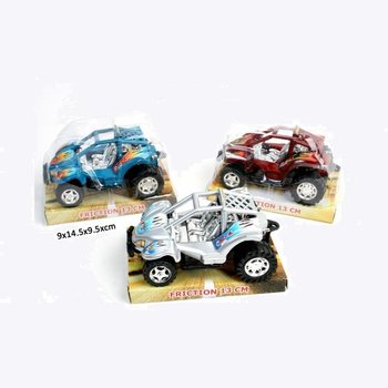 VAGÁNY LENDKEREKES BUGGYK BLISZTERES KÁRTYÁN, 13 CM (12 db)