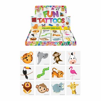 FUN TETOVÁLÁSOK - DZSUNGEL ÁLLATOK - DISPLAY (48x12 darab)