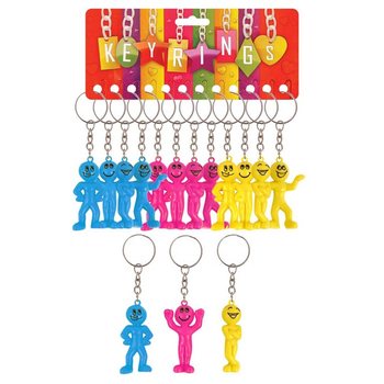 Smiley figura kulcstartó (12 db) | B2B Nagykereskedés