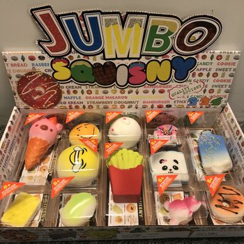 JUMBO Squishy Display (12 db) - Illatos Stresszold&oacute; J&aacute;t&eacute;kok