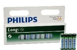 12x ELEM "PHILIPS - SUPER HEAVY DUTY" AA - LONGLIFE (12 db Bliszter)