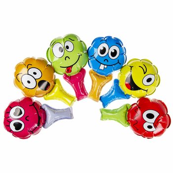 ÖNFELFÚJÓDÓ SMILEY KÉZI LUFIK (48 db)