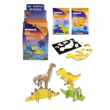 SCRATCH 3D Dinoszaurusz Puzzel - Display (18 db)