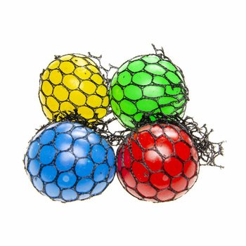 SQUISHY LABDA - &Aacute;tm&eacute;rő: 5 CM - &Eacute;L&Eacute;NK SZ&Iacute;NEK MIXBEN, DISPLAY-BEN (24 db)