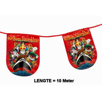 SINTERKLAAS - &bdquo;WELKOM SINTERKLAAS&rdquo; Z&Aacute;SZL&Oacute;F&Uuml;Z&Eacute;R - HOSSZ: 10 m&eacute;ter (6 db)