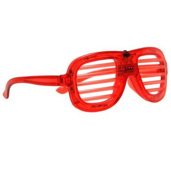 LED-es SHUTTER SHADES Szem&uuml;veg - Sz&iacute;n: Piros (12 db)