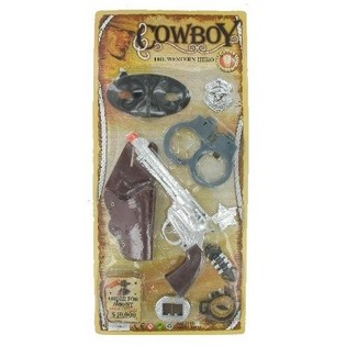 Nagy Cowboy J&aacute;t&eacute;k K&eacute;szlet Kartonon (6 db)