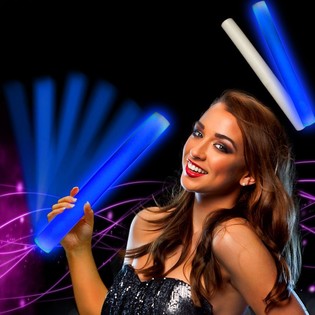 LED Habszivacs R&uacute;d K&eacute;k - Party Stick (24 db)