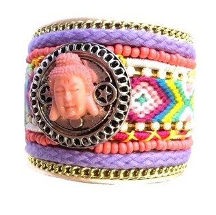 Luxus Ibiza St&iacute;lus&uacute; Kark&ouml;tő Multicolor Buddha (1 db)