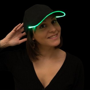 VIL&Aacute;G&Iacute;T&Oacute; LED SAPKA / PARTY CAPS - SZ&Iacute;N: Z&Ouml;LD (12 DB)