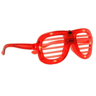 LED-es SHUTTER SHADES Szem&uuml;veg - Sz&iacute;n: Piros (12 db)