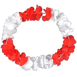 Hawaii vir&aacute;gf&uuml;z&eacute;rek Piros/Feh&eacute;r (50 db)