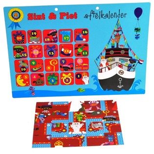Sinterklaas &eacute;s Piet visszasz&aacute;ml&aacute;l&oacute; napt&aacute;r - 2. modell (9 db)