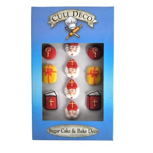 Sinterklaas ehető muffin dekor&aacute;ci&oacute; (12 db)