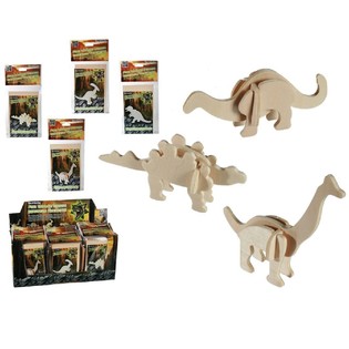 F&aacute;b&oacute;l k&eacute;sz&uuml;lt dinoszaurusz 3D kirak&oacute;s kijelzőben (72 db)