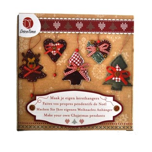 5 r&eacute;szes K&eacute;sz&iacute;tsd magad Kar&aacute;csonyi D&iacute;szek Szett - 1. modell (6 db)