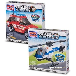 MEGA BLOKS - TŰZOLT&Oacute; J&Aacute;RŐR SUV &Eacute;S RENDŐRS&Eacute;GI HELIKOPTER (2 db)