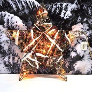 NAGY VIL&Aacute;G&Iacute;T&Oacute; KAR&Aacute;CSONYI CSILLAG DEKOR&Aacute;CI&Oacute; 45 CM (2 db)