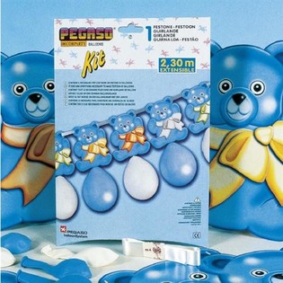 NAGY BALLON GIRLAND 2,3 M&Eacute;TER - K&Eacute;K (5 db)