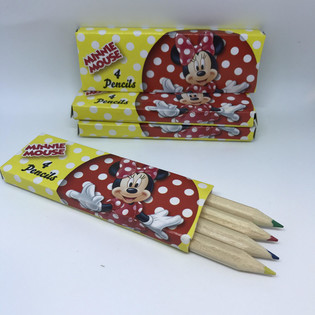 Disney - Minnie Mouse Kis Sz%nes Ceruza K%szlet 4 db-os Dobozban (48 db)