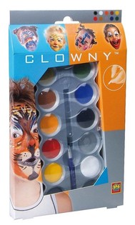 SES Clowny vizes arcfest&eacute;k k&eacute;szlet (10 sz&iacute;n) (1 db)